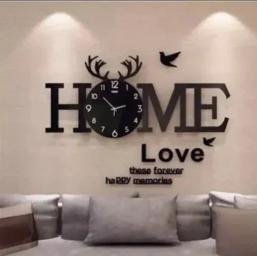 Alphabet Home Large Wooden Wall Clock wall clock Decoration Waly