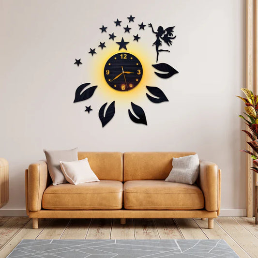 Beautiful leave wall clock