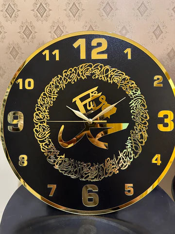 Golden Acrylic clock